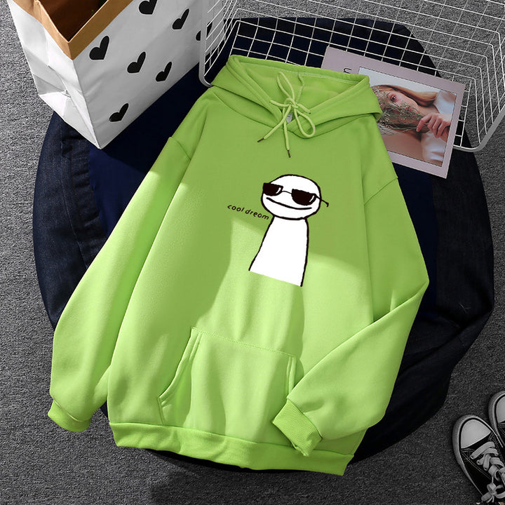 Women's oversized hoodie with kangaroo pocket and humorous comic print Mune Fashion