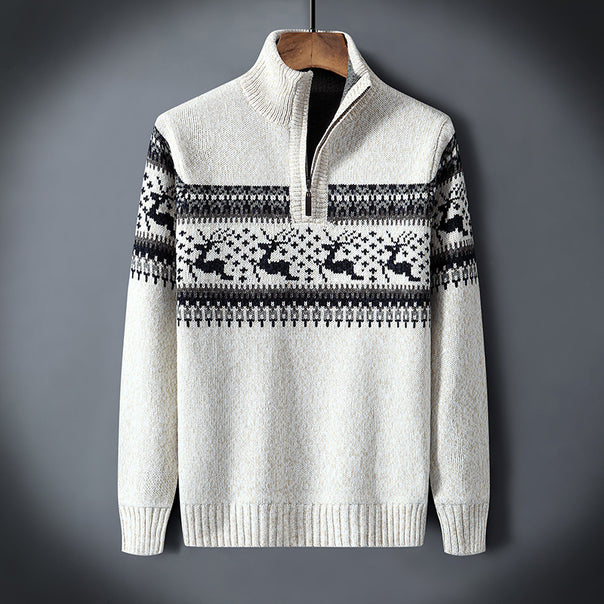 Mune | Knitted Pullover with Half Zipper