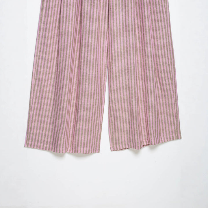 Women's High-Waisted Culotte Pants with Wide Leg, Drawstring and Front Slit Mune Fashion