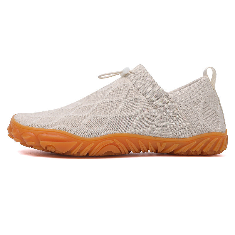 Men's knitted slip-on casual sneakers with elastic shaft, pull tab and grippy rubber sole Mune Fashion