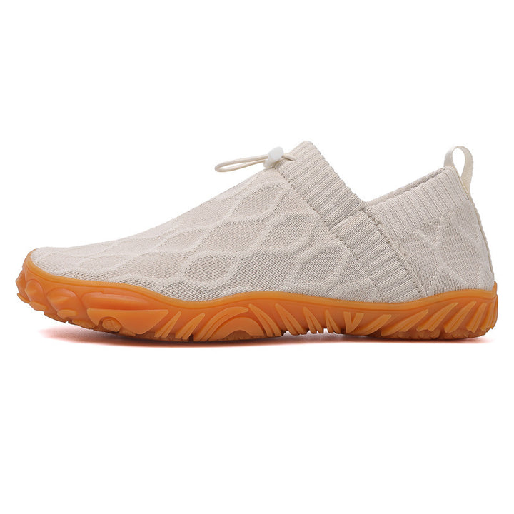Men's knitted slip-on casual sneakers with elastic shaft, pull tab and grippy rubber sole Mune Fashion