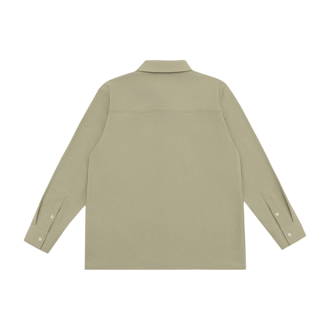 Unisex Longline Shirt Jacket in Boxy Cut made of heavy sweat quality with concealed snap button placket Mune Fashion