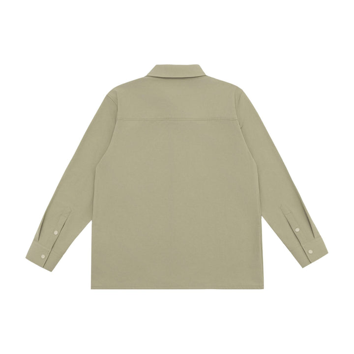 Unisex Longline Shirt Jacket in Boxy Cut made of heavy sweat quality with concealed snap button placket Mune Fashion