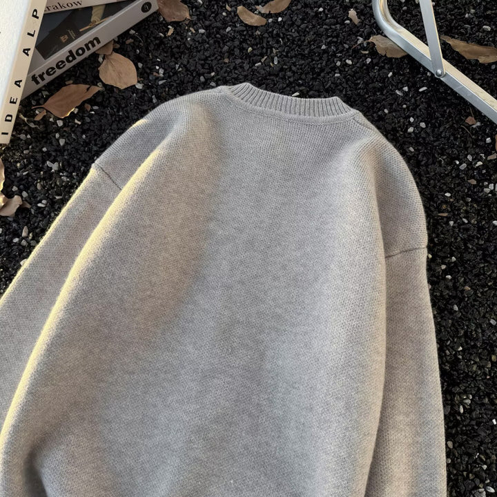 Unisex Cozy Melange Fine Knit Sweater with Raglan Sleeves and Ribbed Round Neck Mune Fashion
