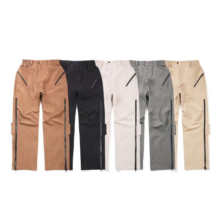 Men's Multifunctional Tech Cargo Pants with Side Zippers, Elastic Waistband and Tactical Flap Pockets Mune Fashion
