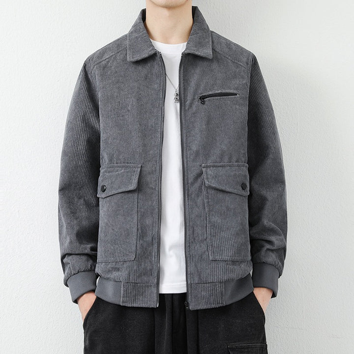 Men's Casual Cord Jacket with Practical Pockets Mune Fashion