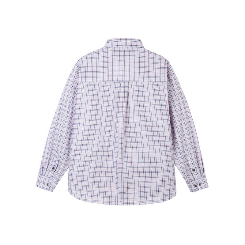 Women Checked Oversize Shirt with Asymmetrical Chest Pocket and Rounded Hem Mune Fashion