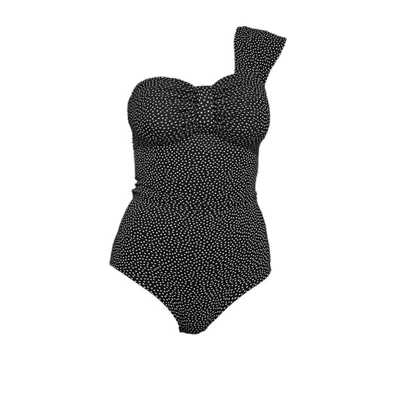 Ladies elegant one-piece swimsuit with asymmetrical top Mune Fashion