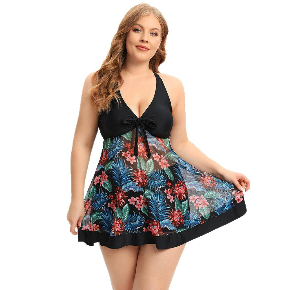 Women's swimsuit with floral overlay Mune Fashion