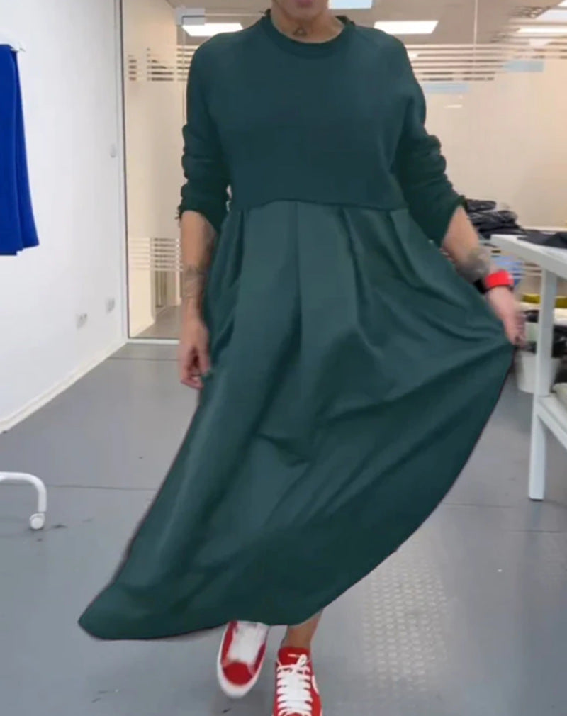 Women's nan oversized maxi dress with deep yoke and side pockets Mune Fashion
