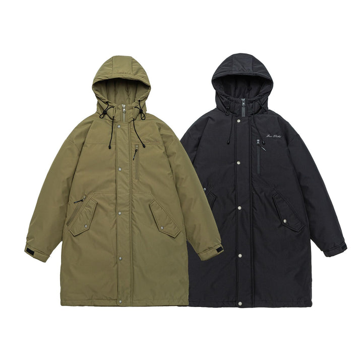 Men's warmer windproof parka with hood, quilted lining and front pockets Mune Fashion