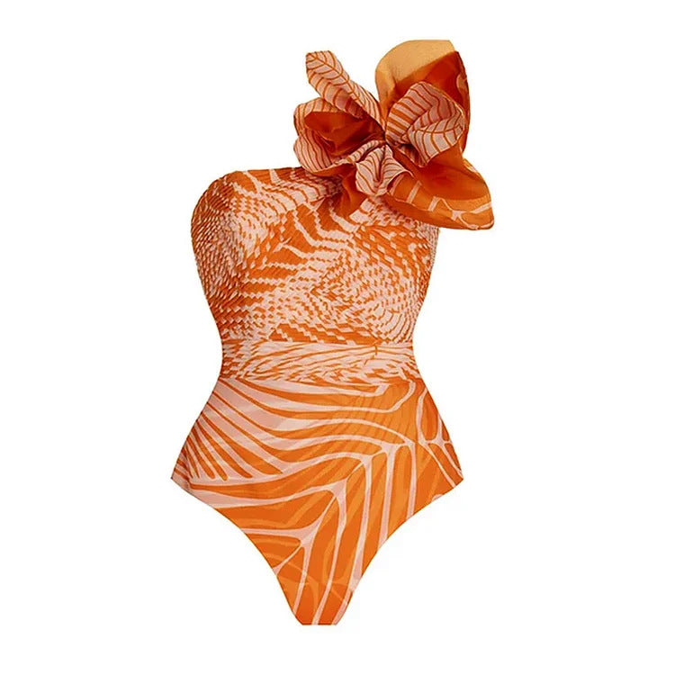 Women's bikini set with asymmetrical top and flowing maxi skirt Mune Fashion