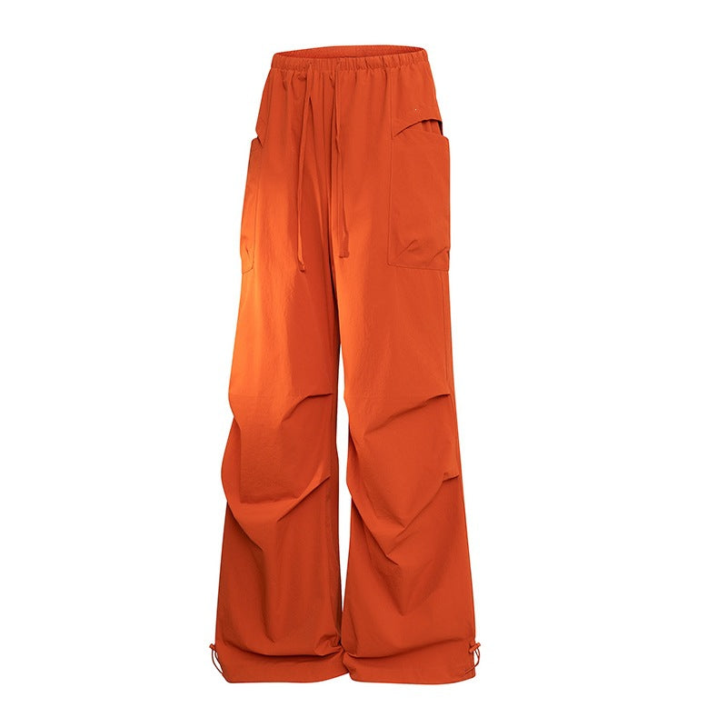 Men's oversized cargo pants in tech look with drawstring waistband, extra wide leg & adjustable leg openings Mune Fashion