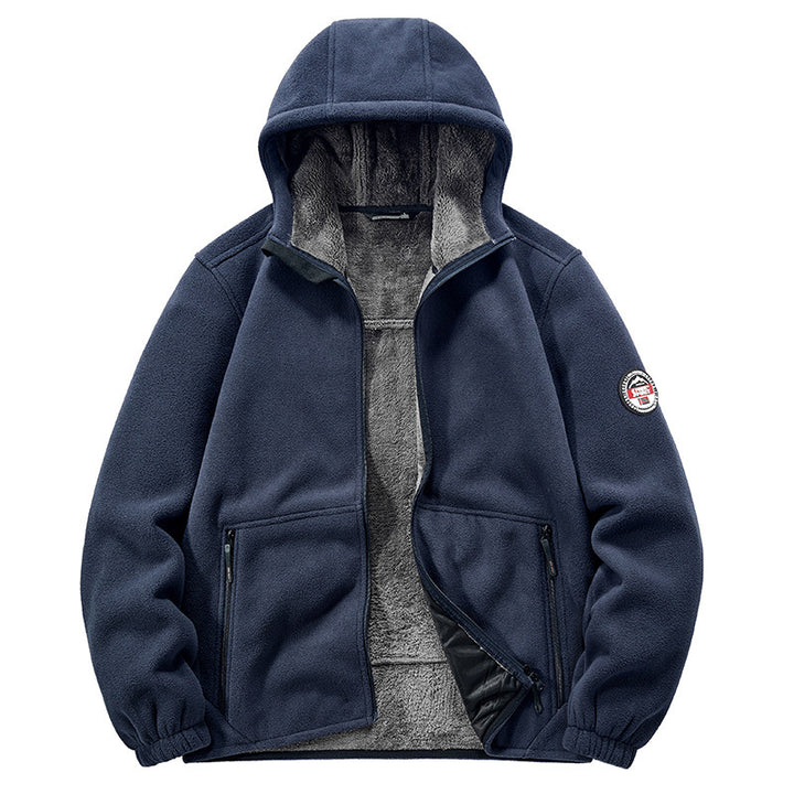 Men's Thermo-Fleece Hoodie with insulating Sherpa trim and concealed zip pockets Mune Fashion