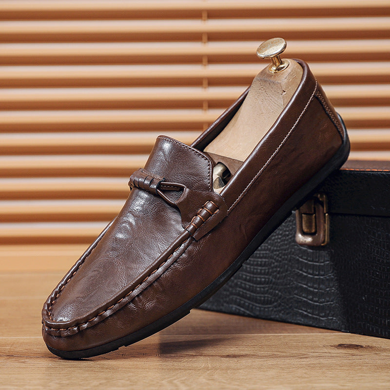 Men's Elegant Moccasins with Fine Details Mune Fashion