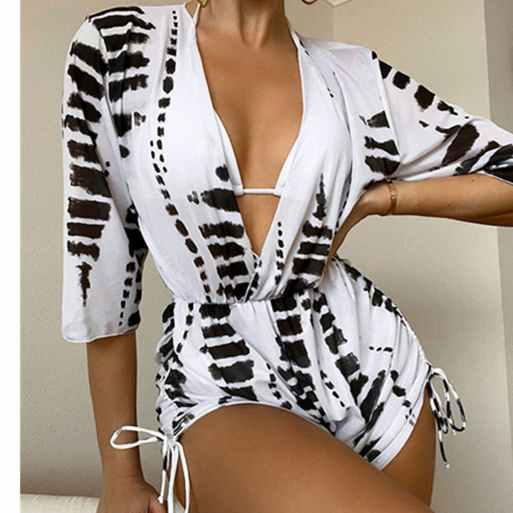 Women's Beach Overall with Floral Pattern Mune Fashion