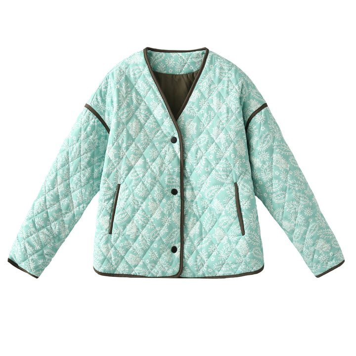 Women's quilted blouson jacket with paisley quilted pattern and light padding Mune Fashion