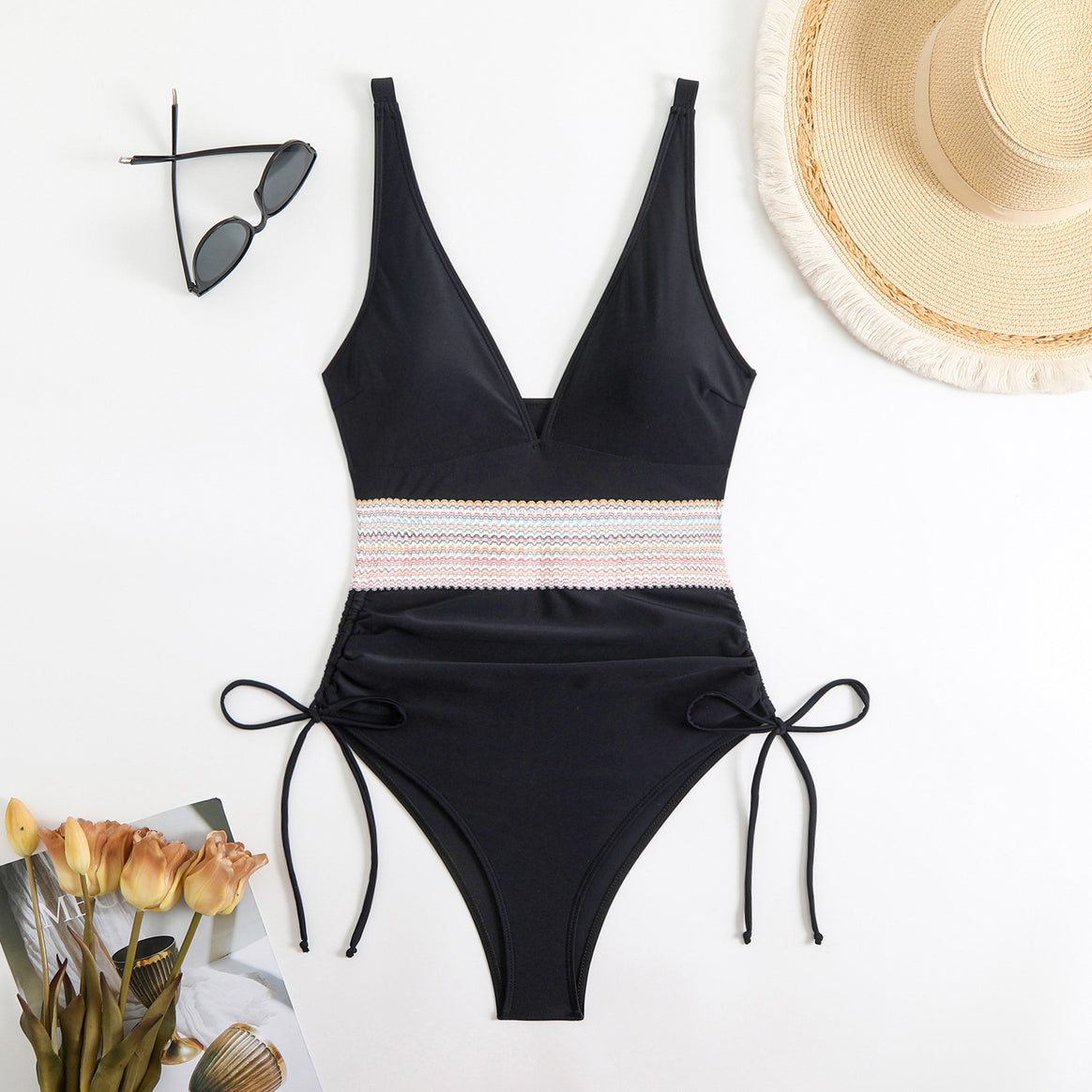 Women's One-Piece Swimsuit with Stylish Lace Detail Mune Fashion