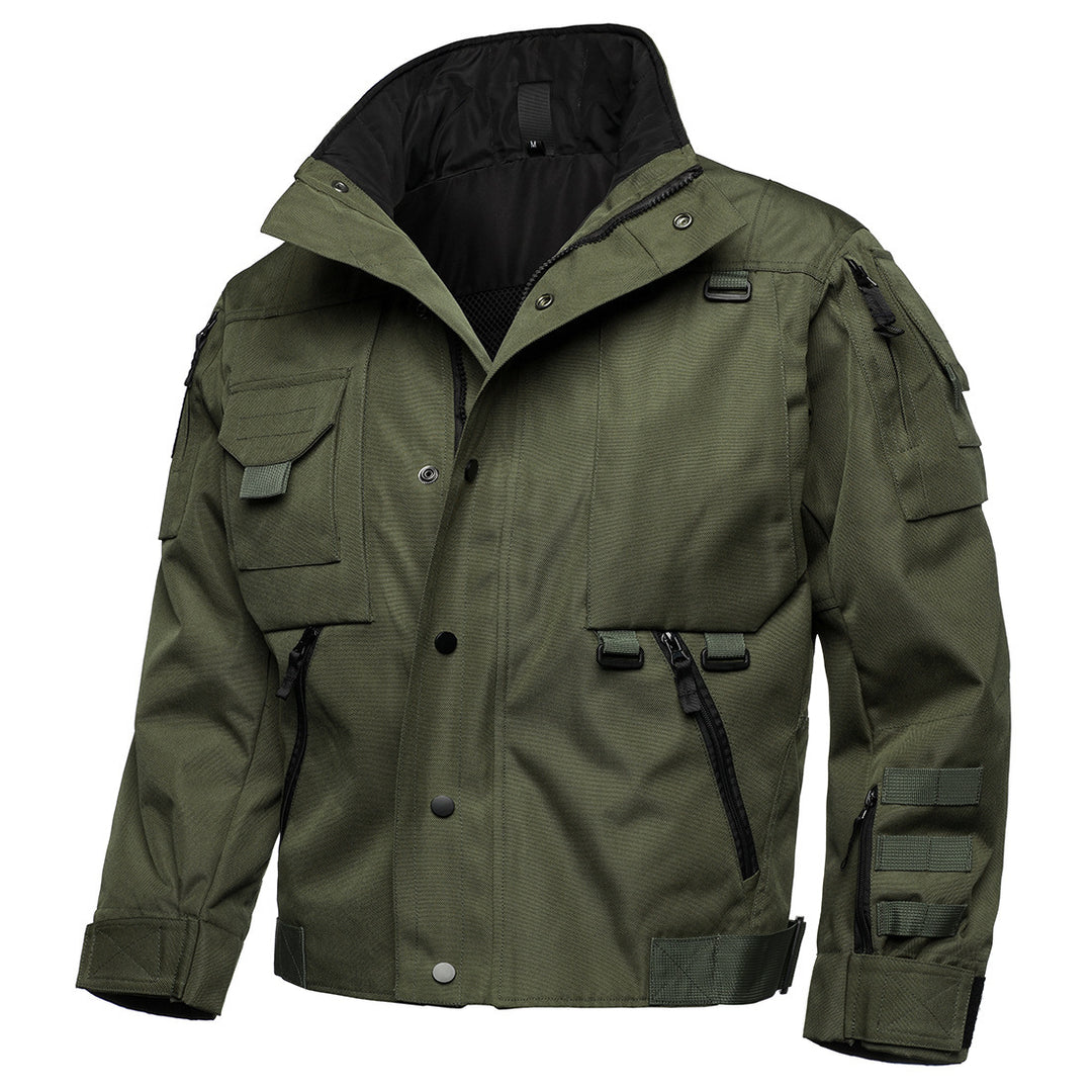 Men's Tactical Field Jacket with Multi-Pockets, Adjustable Cuffs, and Water-Repellent Ripstop Quality Mune Fashion