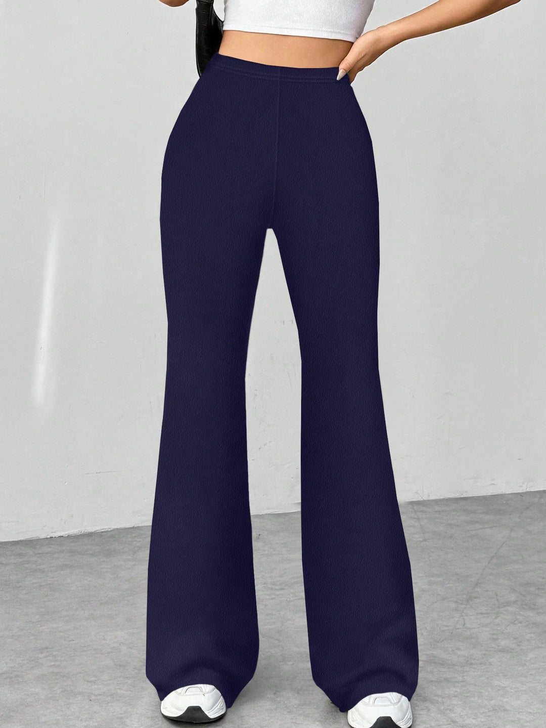 Ladies' Stretch Flared Pants with High Waist and Wide Leg Mune Fashion