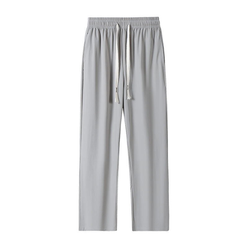 Men's Light Relax-Fit Lounge Pants made of breathable Jersey with elastic tunnel waistband, wide drawstring & ribbed leg cuffs Mune Fashion