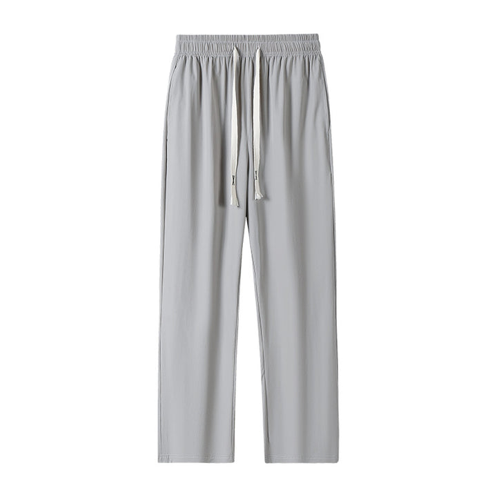 Men's Light Relax-Fit Lounge Pants made of breathable Jersey with elastic tunnel waistband, wide drawstring & ribbed leg cuffs Mune Fashion