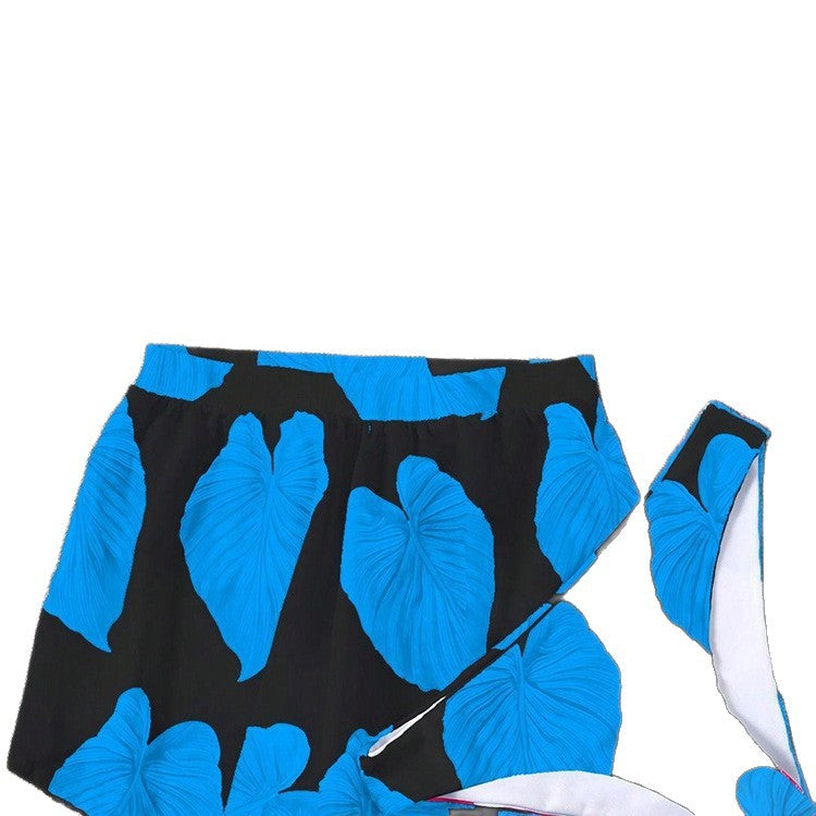 Ladies Two-Piece Bikini Set with Playful Skirt and Triangle Top Mune Fashion