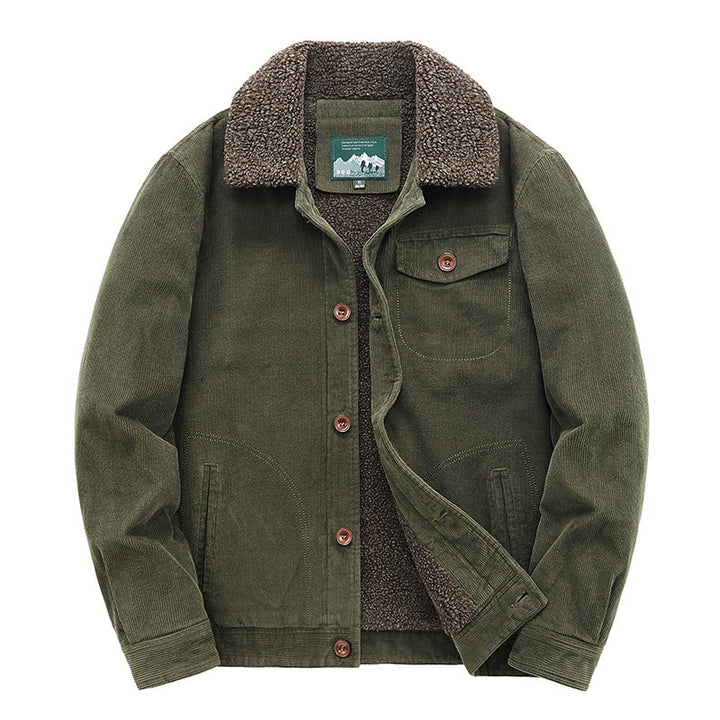 Men's Casual Cord Jacket with Teddy Lining Mune Fashion 1787797411