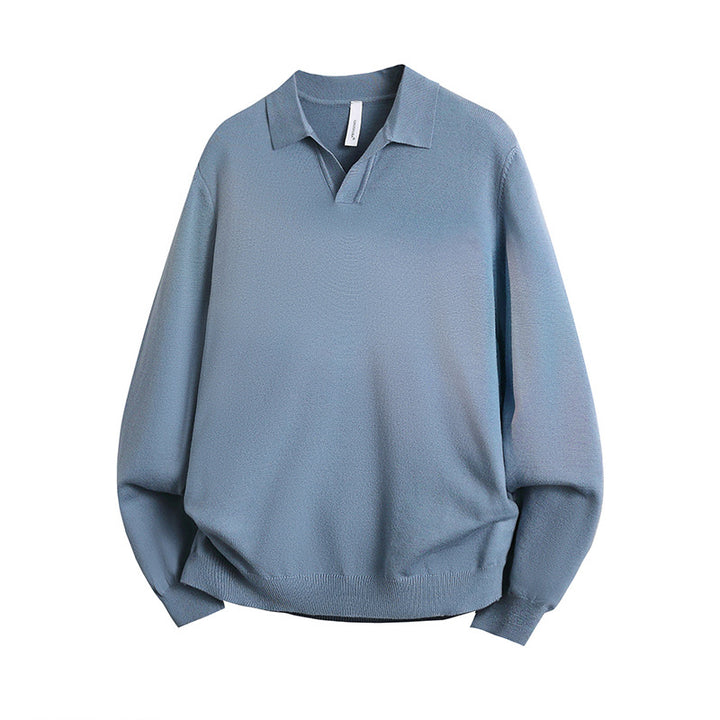 Unisex Oversized Polo collar fine knit sweater with loose fit Mune Fashion