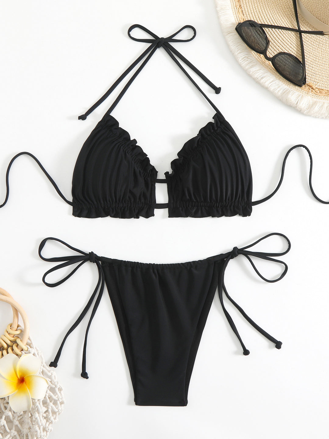 Women's Ruffled Bikini with Adjustable Straps Mune Fashion