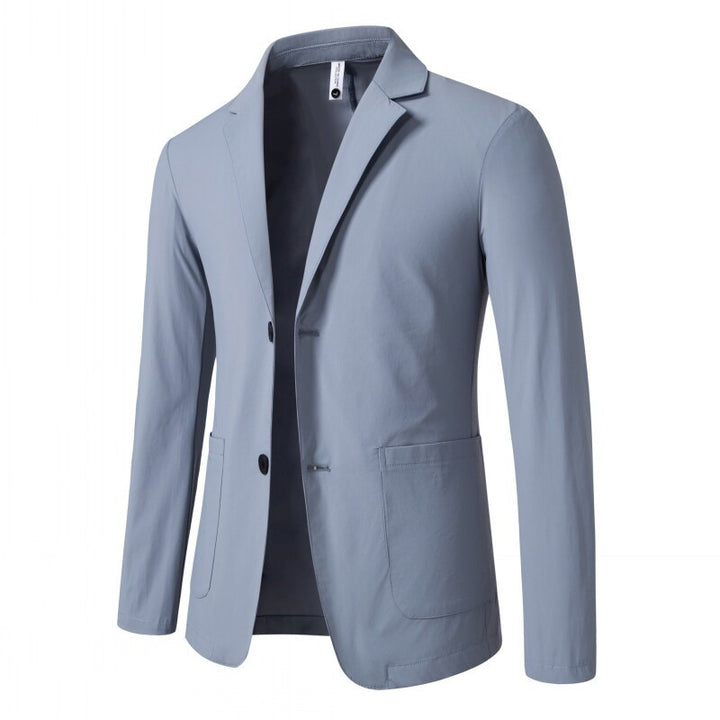 Men's tailored jersey blazer with stretch comfort and patch pockets Mune Fashion