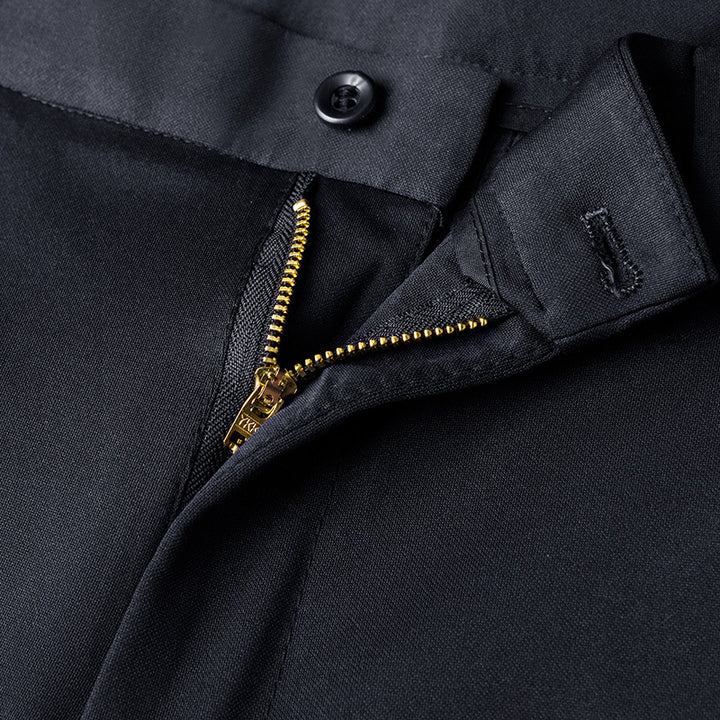 Men's Tailored Suit Trousers with Crease, Stretch, and Concealed Pockets Mune Fashion