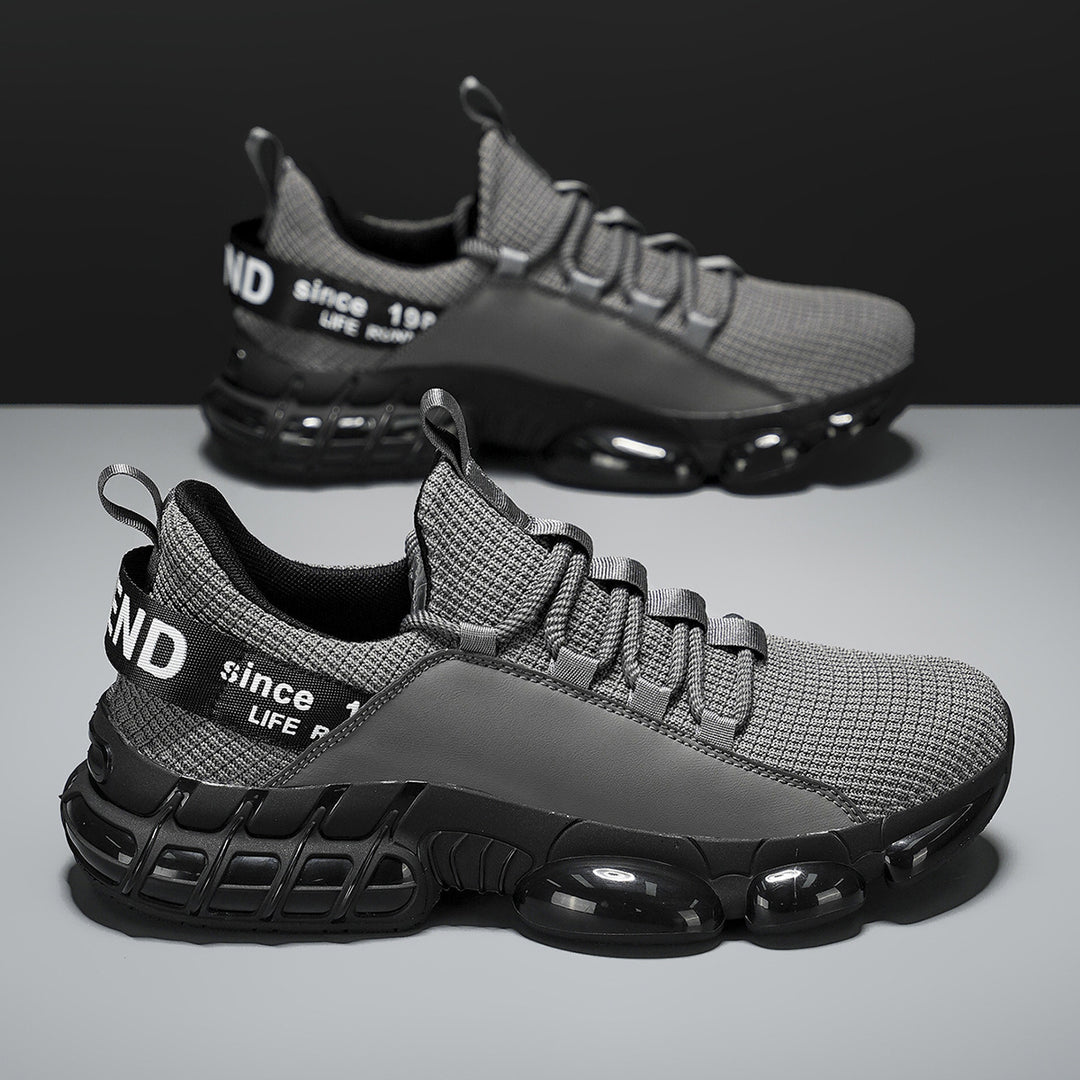 Unisex fashionable platform sneaker with air-cushioned damping pods and knitted comfort upper Mune Fashion
