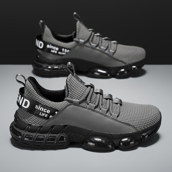 Unisex fashionable platform sneaker with air-cushioned damping pods and knitted comfort upper Mune Fashion