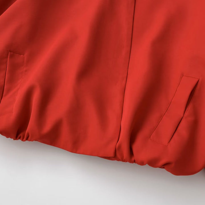 Women's Oversize Bomber Jacket with Raglan Sleeves and Elastic Hem Mune Fashion