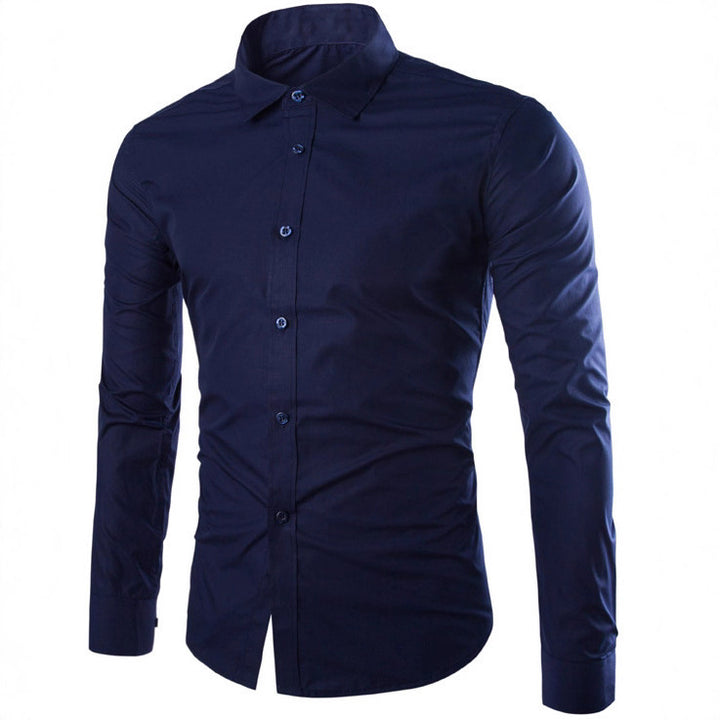 Men's tailored business shirt with Kent collar, lightweight stretch and slim silhouette Mune Fashion