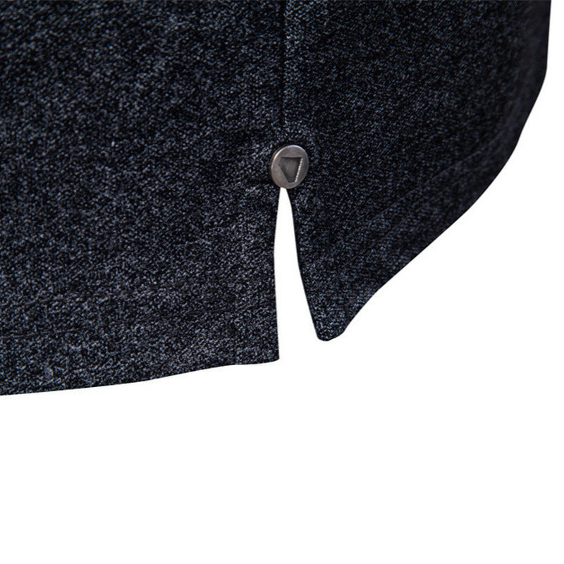 Men's breathable short-sleeved polo shirt with half-high zipper and piqué texture Mune Fashion