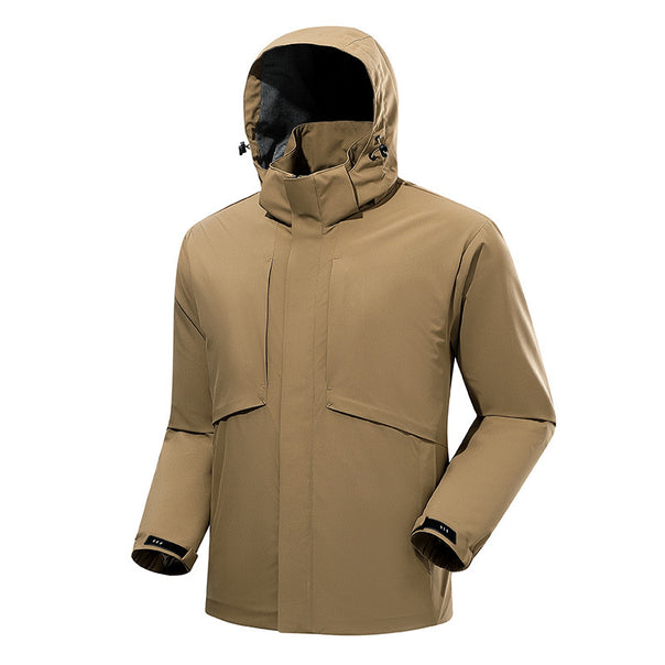 Men's urban waterproof tech parka with high collar and minimalist pockets Mune Fashion