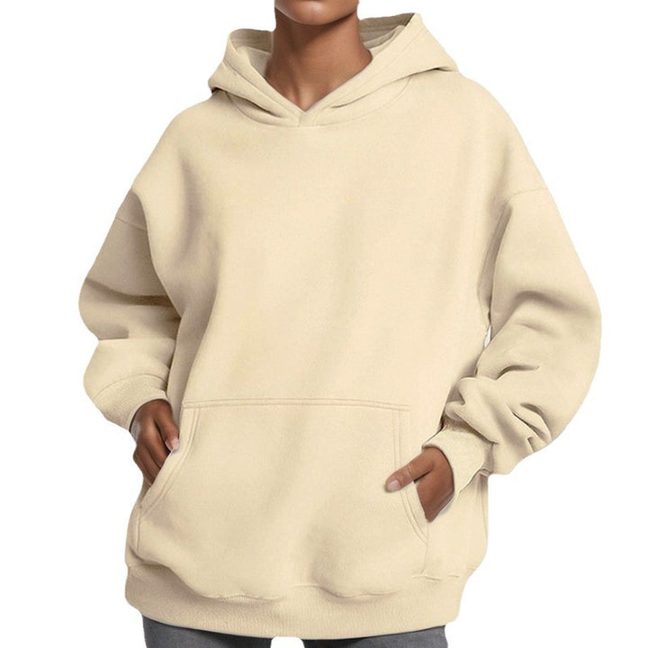 Women's oversized hoodie with balloon sleeves, prominent kangaroo pocket and softly brushed inner side Mune Fashion