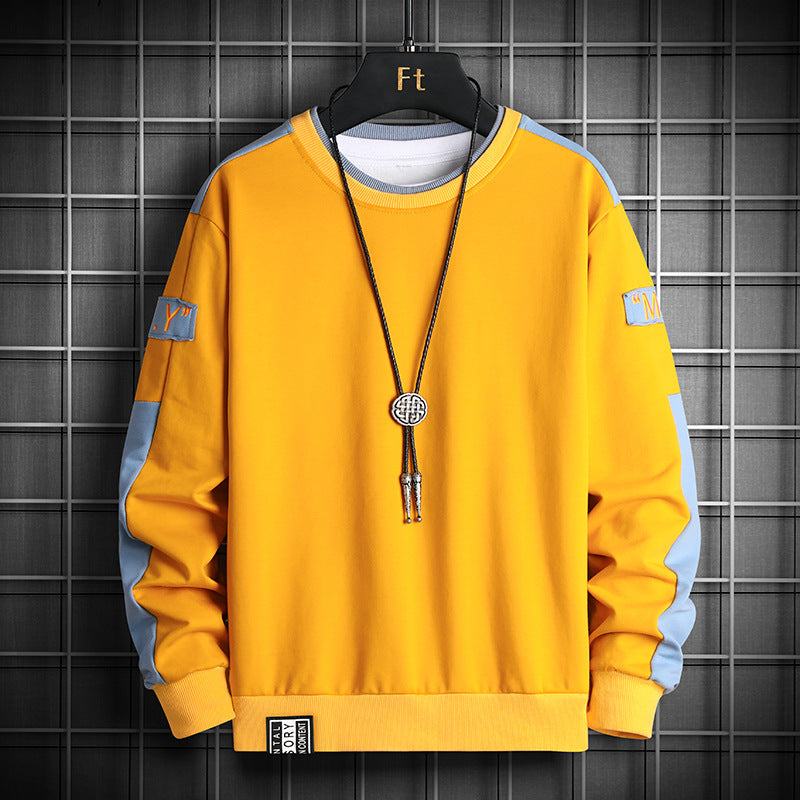 Men's Loose Sweatshirt in Urban Layer Look with Shoulder Panels and Ribbed Hem Mune Fashion