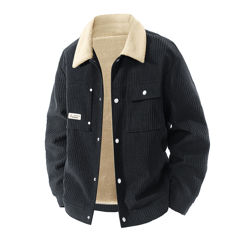 Men's leisure jacket with fleece lining Mune Fashion
