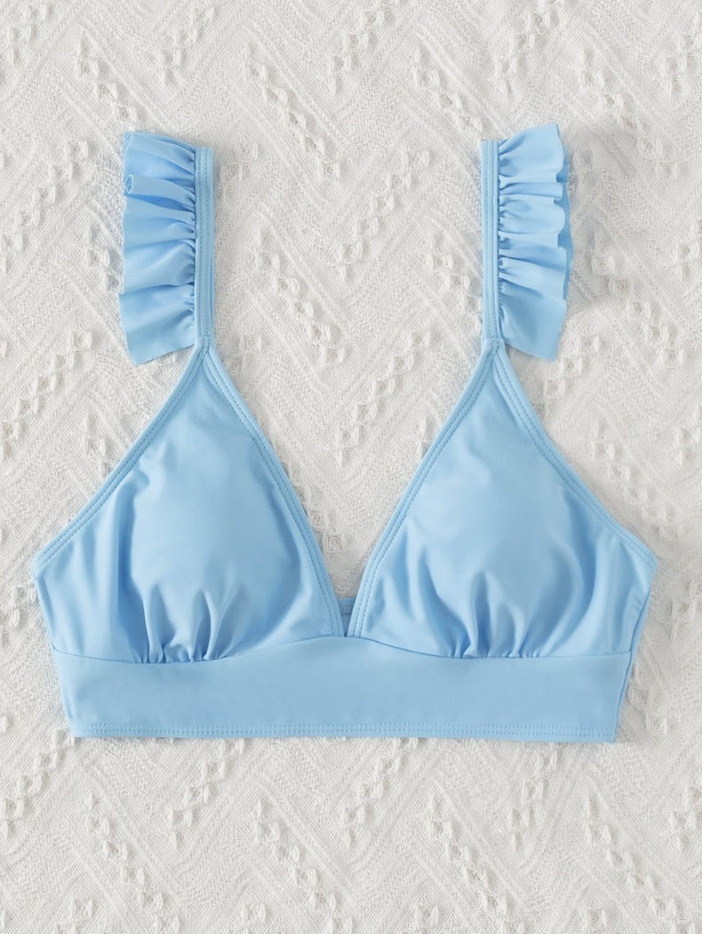 Women's triangle bikini top with ruffle details Mune Fashion