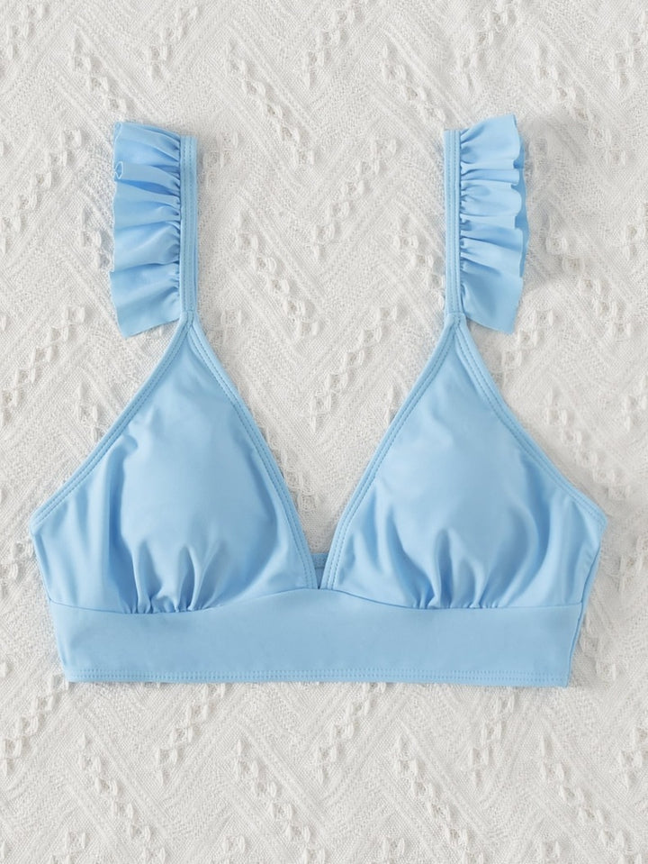 Women's triangle bikini top with ruffle details Mune Fashion