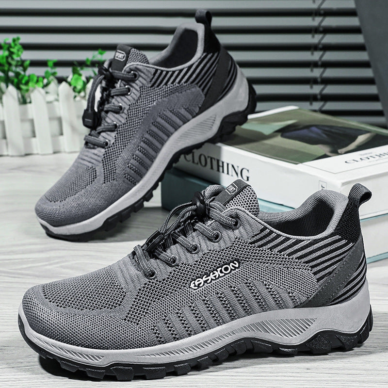 Men's flexible mesh trail runner with shock-absorbing EVA midsole, quick-lacing system, and grippy outdoor tread sole Mune Fashion