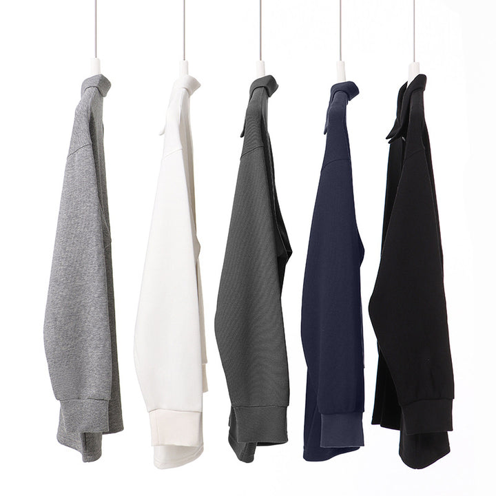 Unisex Oversize Polo Sweatshirt with ribbed cuffs and button placket Mune Fashion