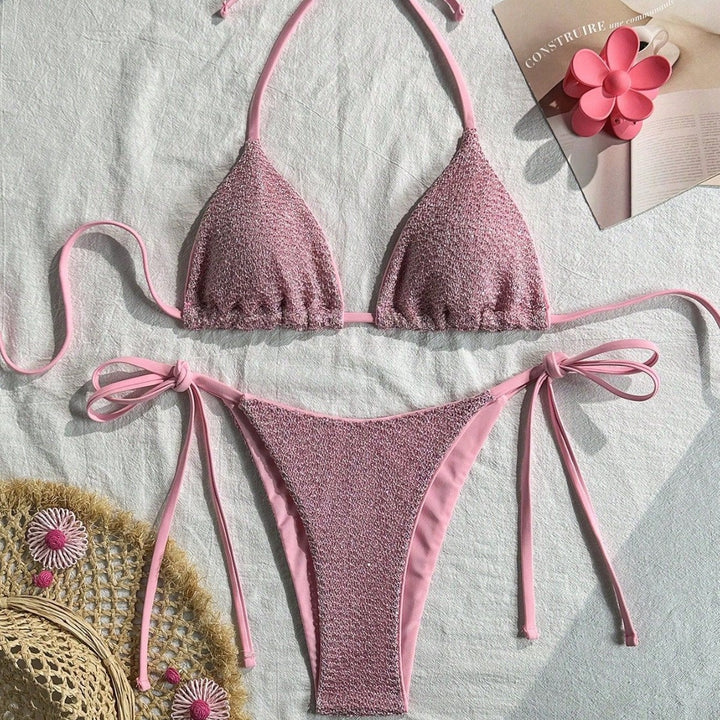 Women's Triangle Bikini with Sparkling Accents Mune Fashion