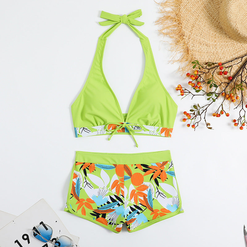 Women's bikini set with floral pattern and removable push-up bra Mune Fashion