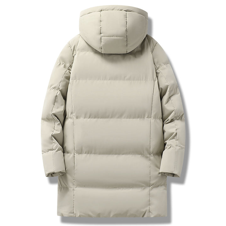 Men's longer quilted winter parka with hood, water-repellent outer shell & heat-reflective inner lining Mune Fashion
