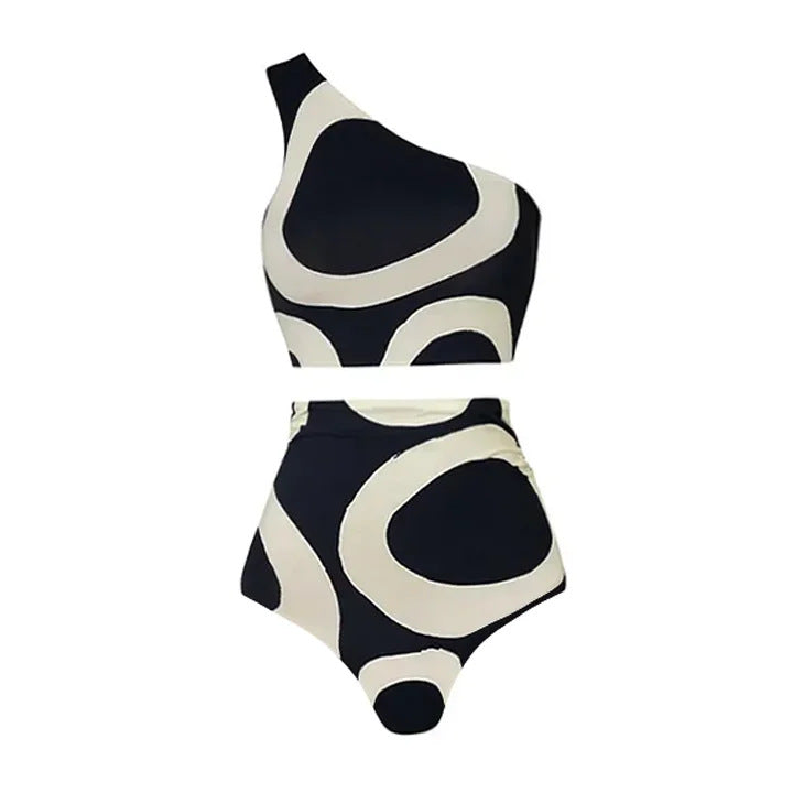 Women’s bikini set with asymmetric top and elegant wrap skirt Mune Fashion