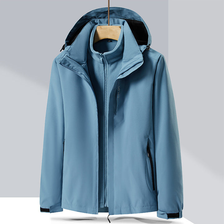 Women three-layer softshell jacket with removable fleece inner jacket Mune Fashion